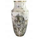 Vase en fine porcelaine  ''Mr and Mrs Tiger''